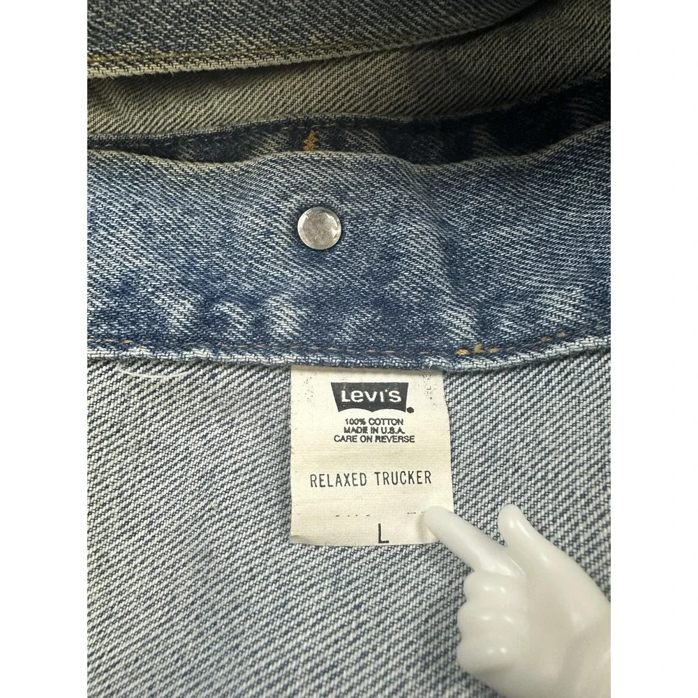 Vintage Levis 70507-0389 Made in USA Denim Jean Trucker Jacket - Men's Large